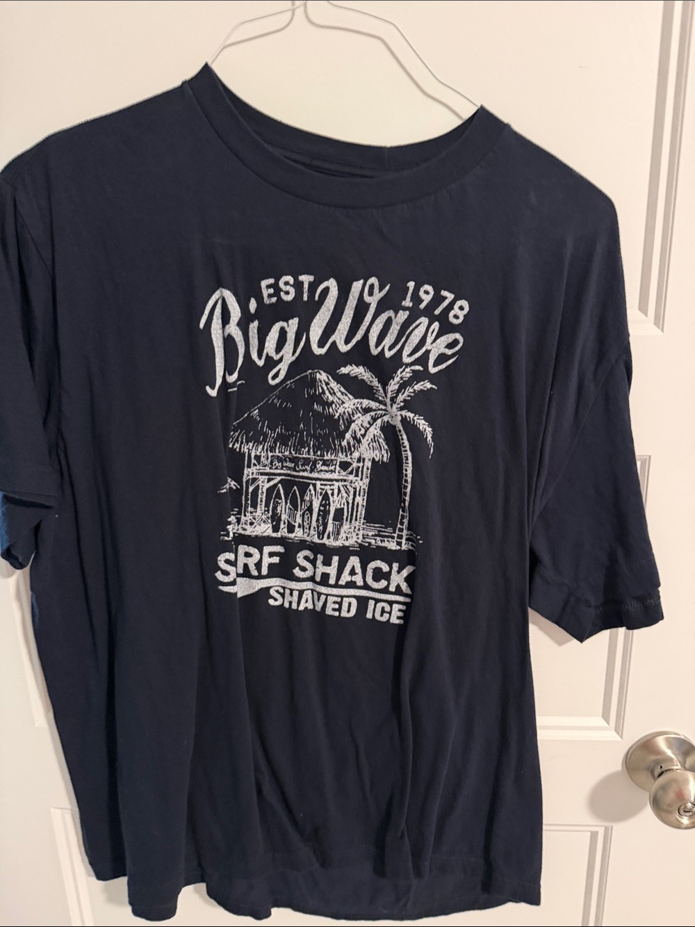 Chaps Navy Big Wave Surf Shack Graphic Tee